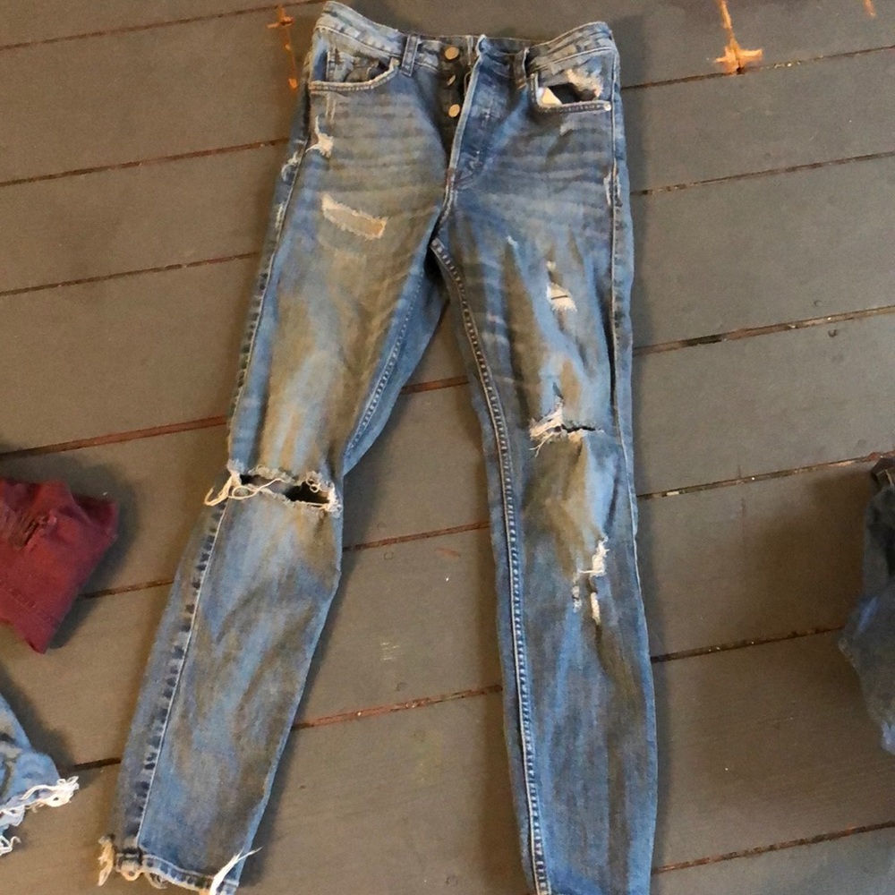 Jeans high waist destroyed/vintage jeans